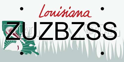ZUZBZSS Louisiana License Plate