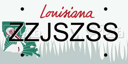 ZZJSZSS Louisiana License Plate