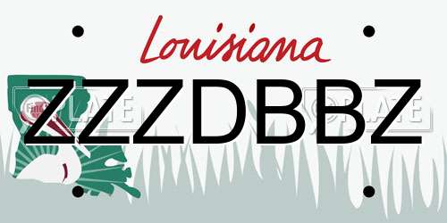 ZZZDBBZ Louisiana License Plate