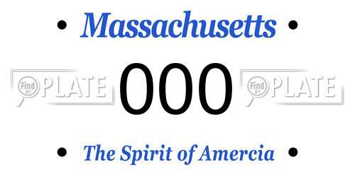 000 Massachusetts License Plate