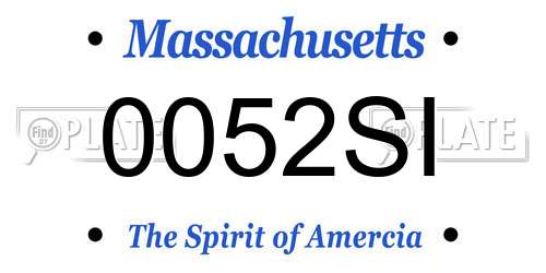 0052SI Massachusetts License Plate