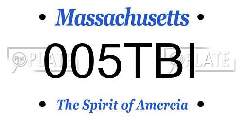 005TBI Massachusetts License Plate