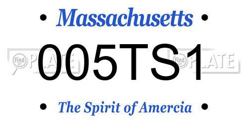 005TS1 Massachusetts License Plate