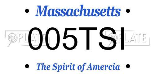 005TSI Massachusetts License Plate