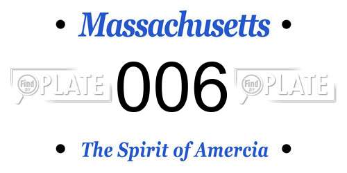 006 Massachusetts License Plate