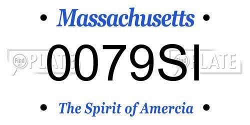 0079SI Massachusetts License Plate
