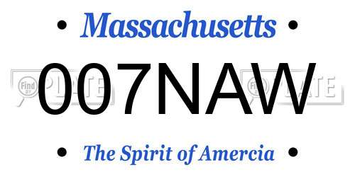 007NAW Massachusetts License Plate