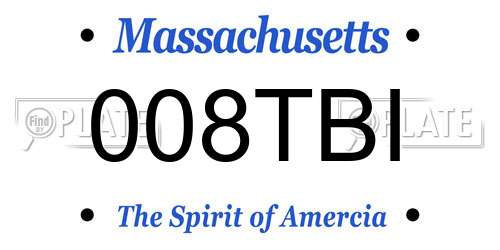 008TBI Massachusetts License Plate
