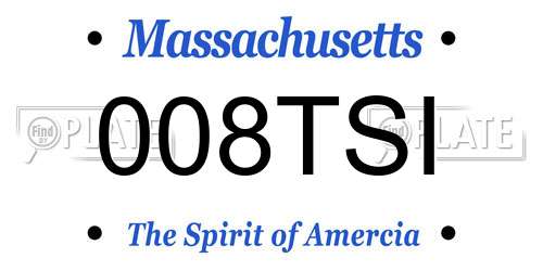 008TSI Massachusetts License Plate