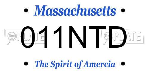 011NTD Massachusetts License Plate