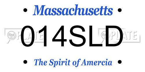 014SLD Massachusetts License Plate