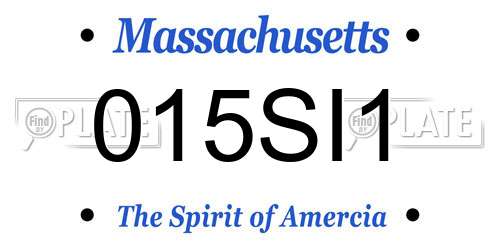 015SI1 Massachusetts License Plate