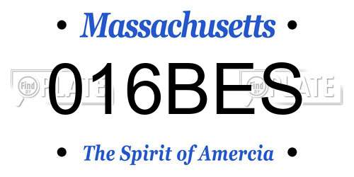 016BES Massachusetts License Plate
