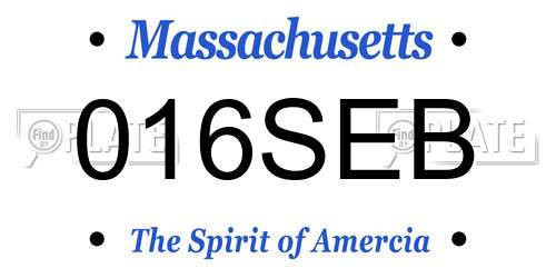 016SEB Massachusetts License Plate