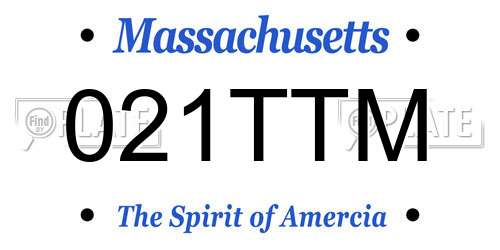 021TTM Massachusetts License Plate