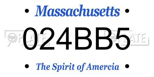 024BB5 Massachusetts License Plate
