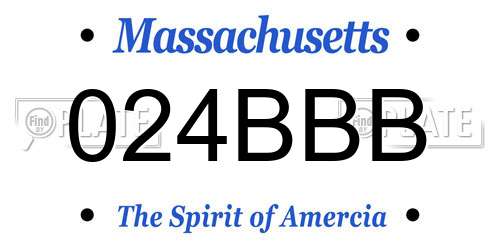 024BBB Massachusetts License Plate