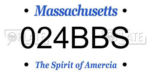 024BBS Massachusetts License Plate