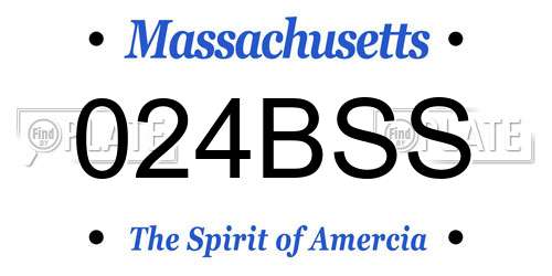 024BSS Massachusetts License Plate