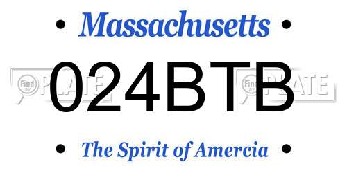 024BTB Massachusetts License Plate