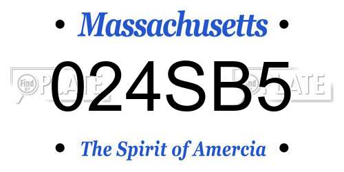 024SB5 Massachusetts License Plate