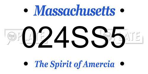 024SS5 Massachusetts License Plate