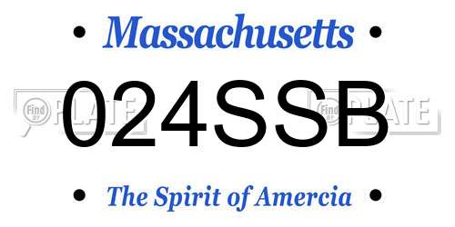 024SSB Massachusetts License Plate