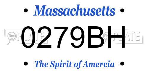 0279BH Massachusetts License Plate