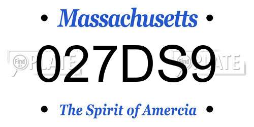 027DS9 Massachusetts License Plate