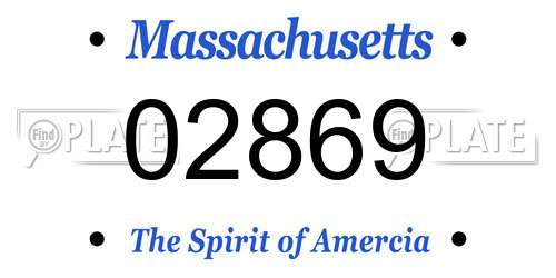 02869 Massachusetts License Plate
