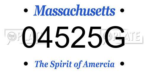 04525G Massachusetts License Plate