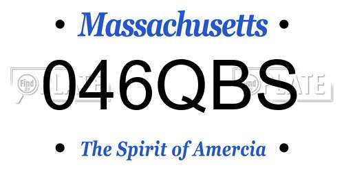 046QBS Massachusetts License Plate