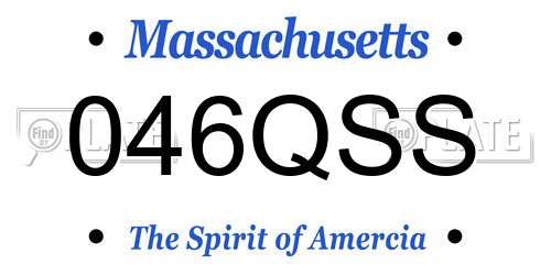 046QSS Massachusetts License Plate