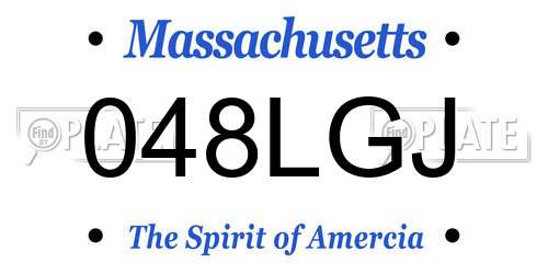 048LGJ Massachusetts License Plate
