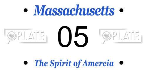 05 Massachusetts License Plate