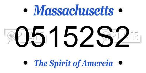 05152S2 Massachusetts License Plate