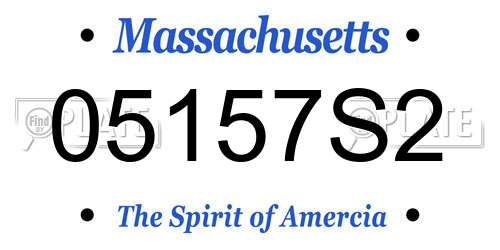05157S2 Massachusetts License Plate