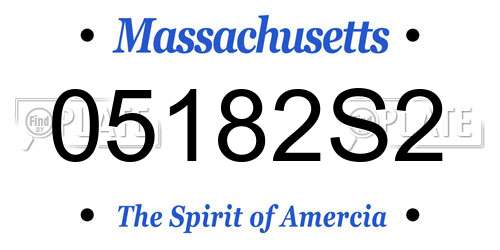 05182S2 Massachusetts License Plate