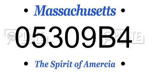 05309B4 Massachusetts License Plate