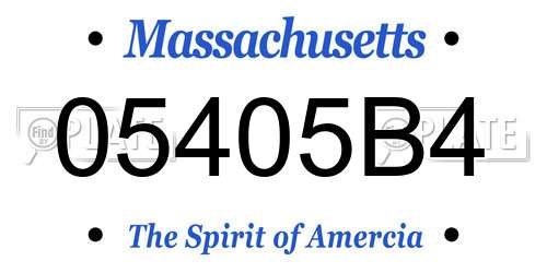 05405B4 Massachusetts License Plate