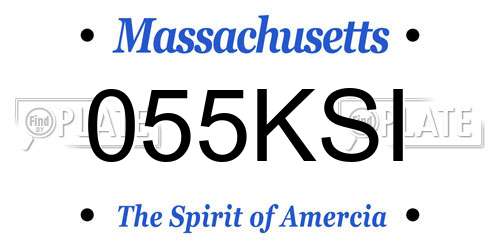 055KSI Massachusetts License Plate