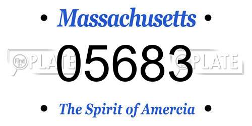05683 Massachusetts License Plate