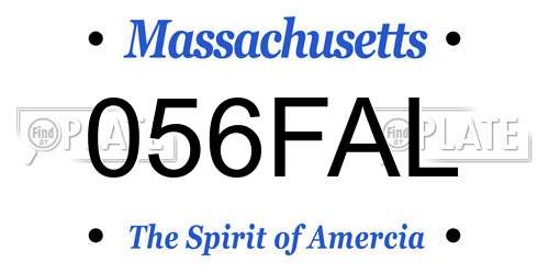 056FAL Massachusetts License Plate