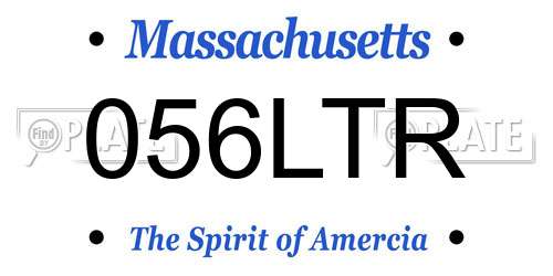 056LTR Massachusetts License Plate