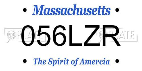 056LZR Massachusetts License Plate