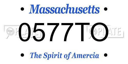 0577TO Massachusetts License Plate