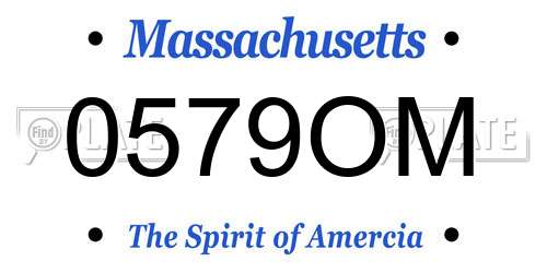 0579OM Massachusetts License Plate
