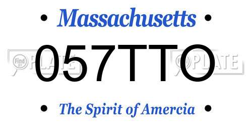 057TTO Massachusetts License Plate