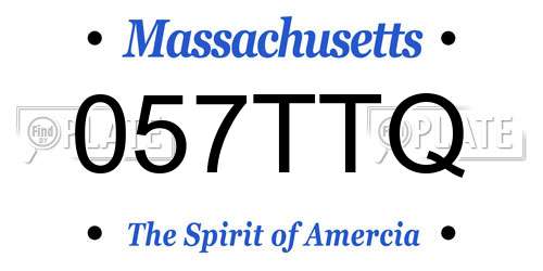 057TTQ Massachusetts License Plate