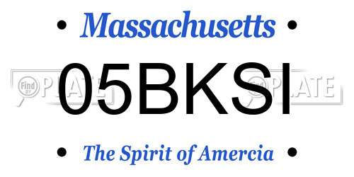05BKSI Massachusetts License Plate